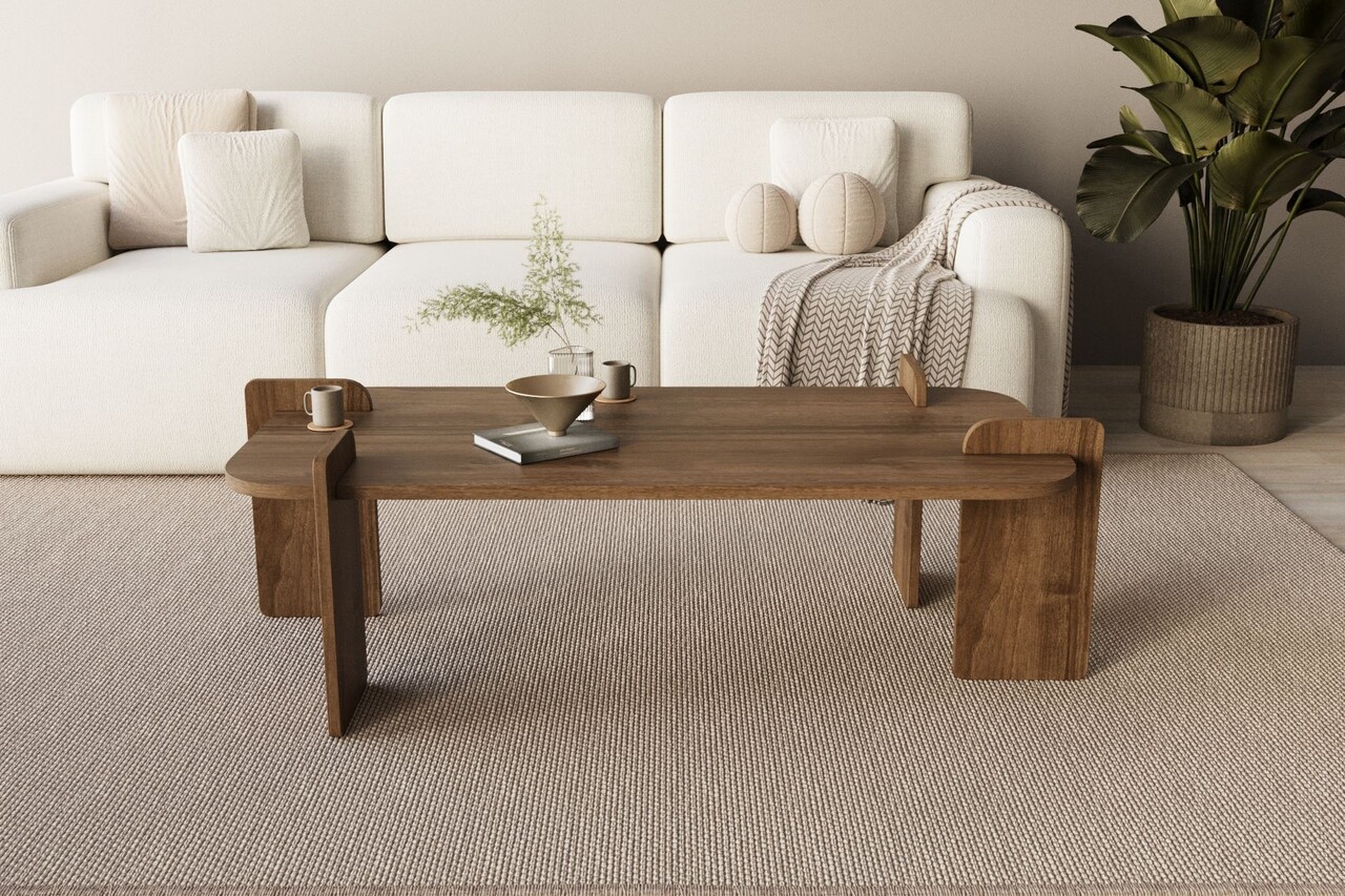 Masuta de cafea, Hanah Home, Lovge, 120x35x60 cm, Maro - view 2