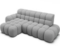 Coltar extensibil dreapta 3 locuri ELTAP, Ceedro, 283x165x98 cm, lemn/poliester, gri deschis