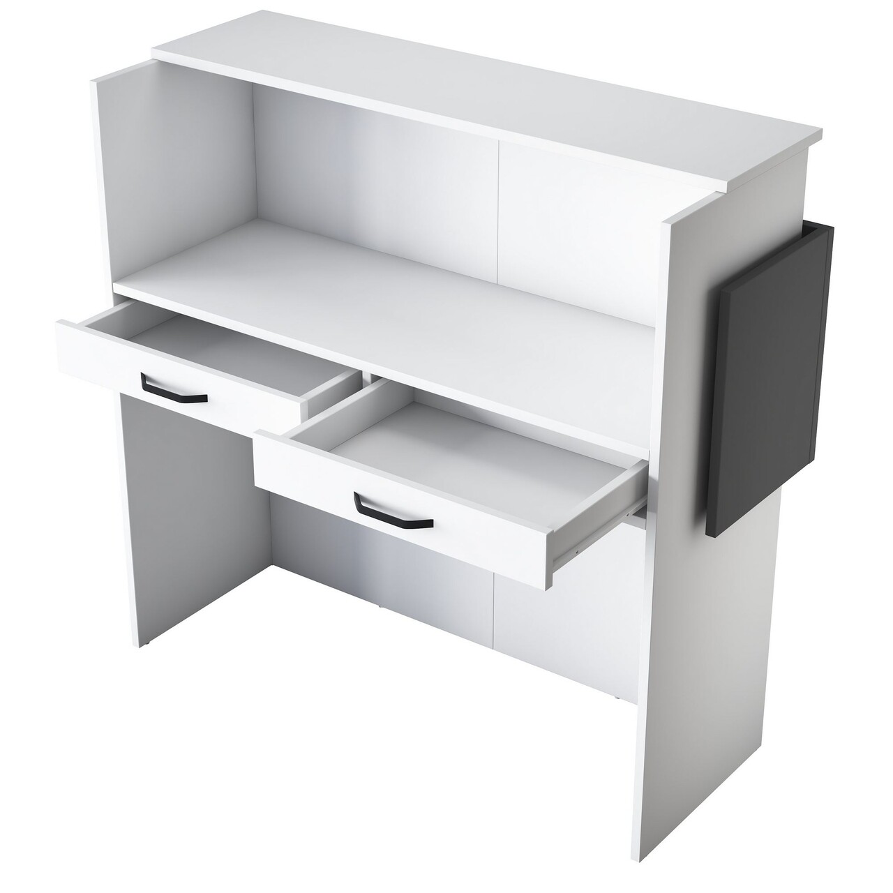 Masa de receptie, Hanah Home, MA102, 110x110x40 cm, Alb / Antracit - view 8