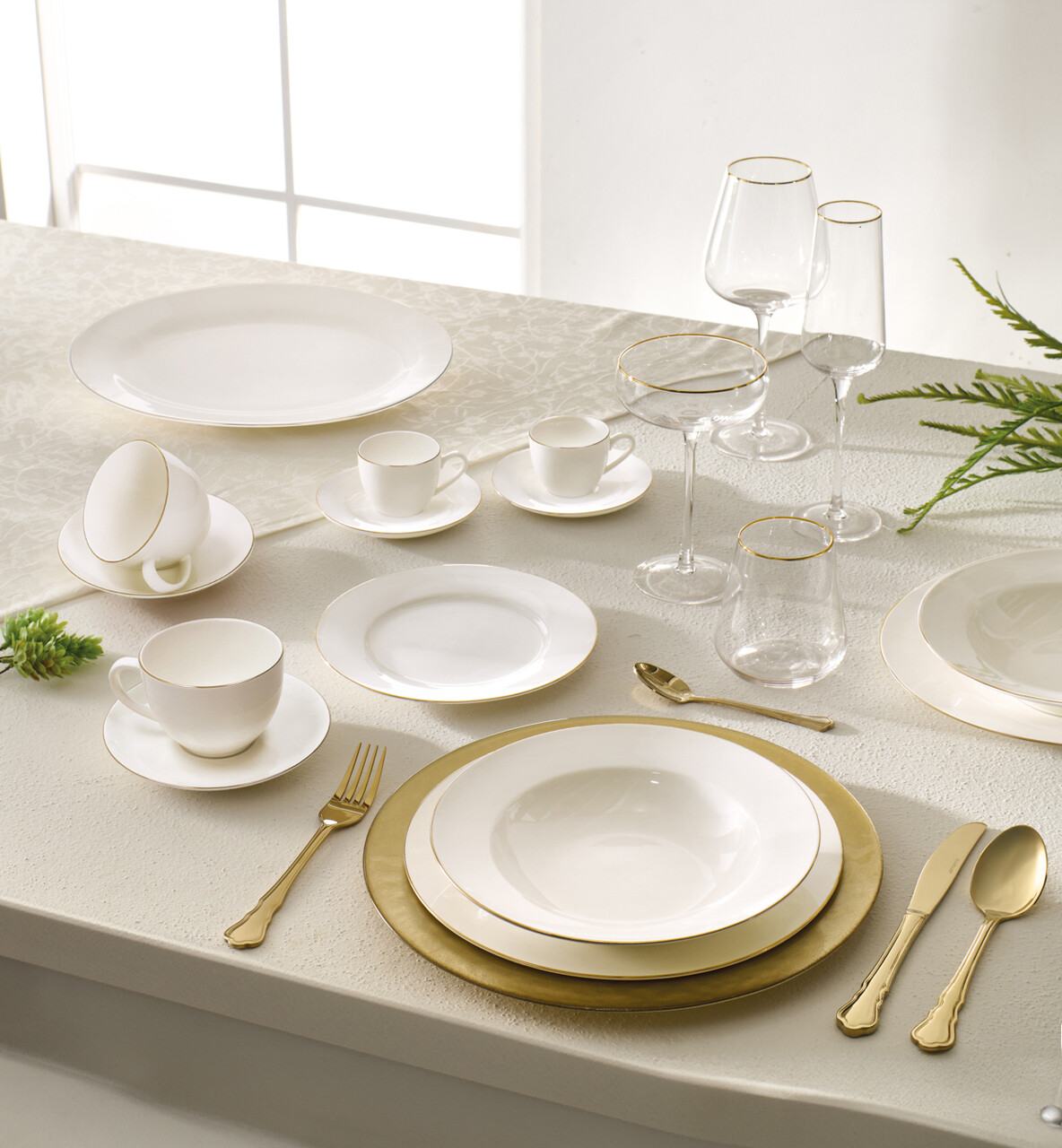 Platou pentru servire, Filoro, Brandani, 35x25 cm, portelan New Bone China - view 2