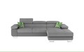 Coltar extensibil dreapta 4 locuri ELTAP, Armd-11, Armando, 289x203x85 cm, lemn/poliester, gri deschis/gri inchis