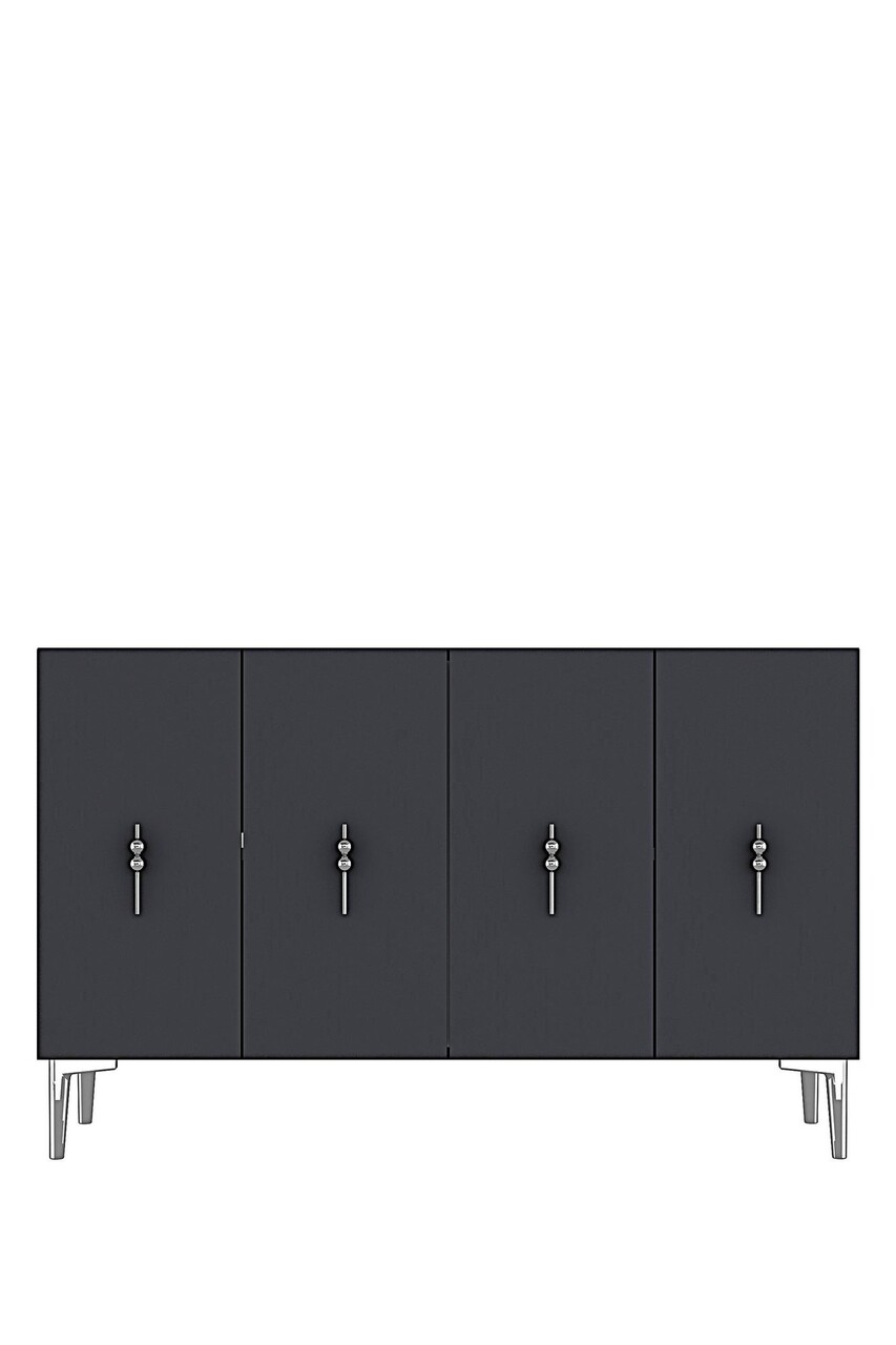 Consola, Hanah Home, Salkım 120, 120x79x32 cm, Antracit / Argintiu - view 5