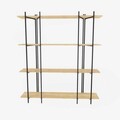 Corp biblioteca, Zena Home, Moss, 160x180x29.6 cm, PAL, Stejar / Negru
