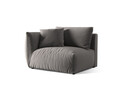 Modul stanga pentru canapea, 1 loc, Chris-184, Micadoni Home, 130x100x80 cm, catifea, gri