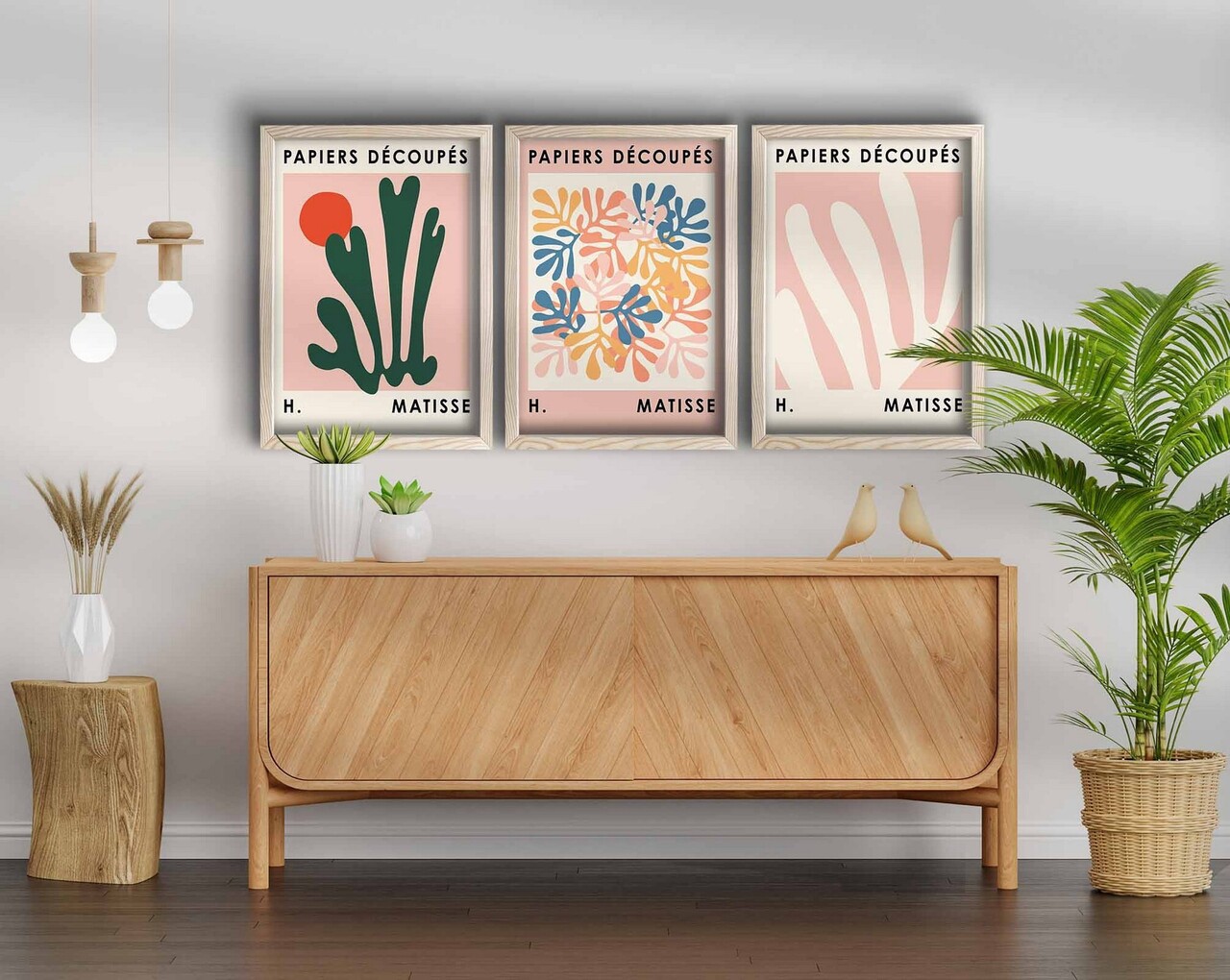 Set 3 tablouri decorative, 3P3853NISCT-009, Lemn, Multicolor - view 2