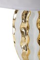 Lampa de masa, Glam Stary, Mauro Ferretti, 1 x E27, 40W, 33 x 33 x 48 cm, ceramica/fier/textil, alb/auriu