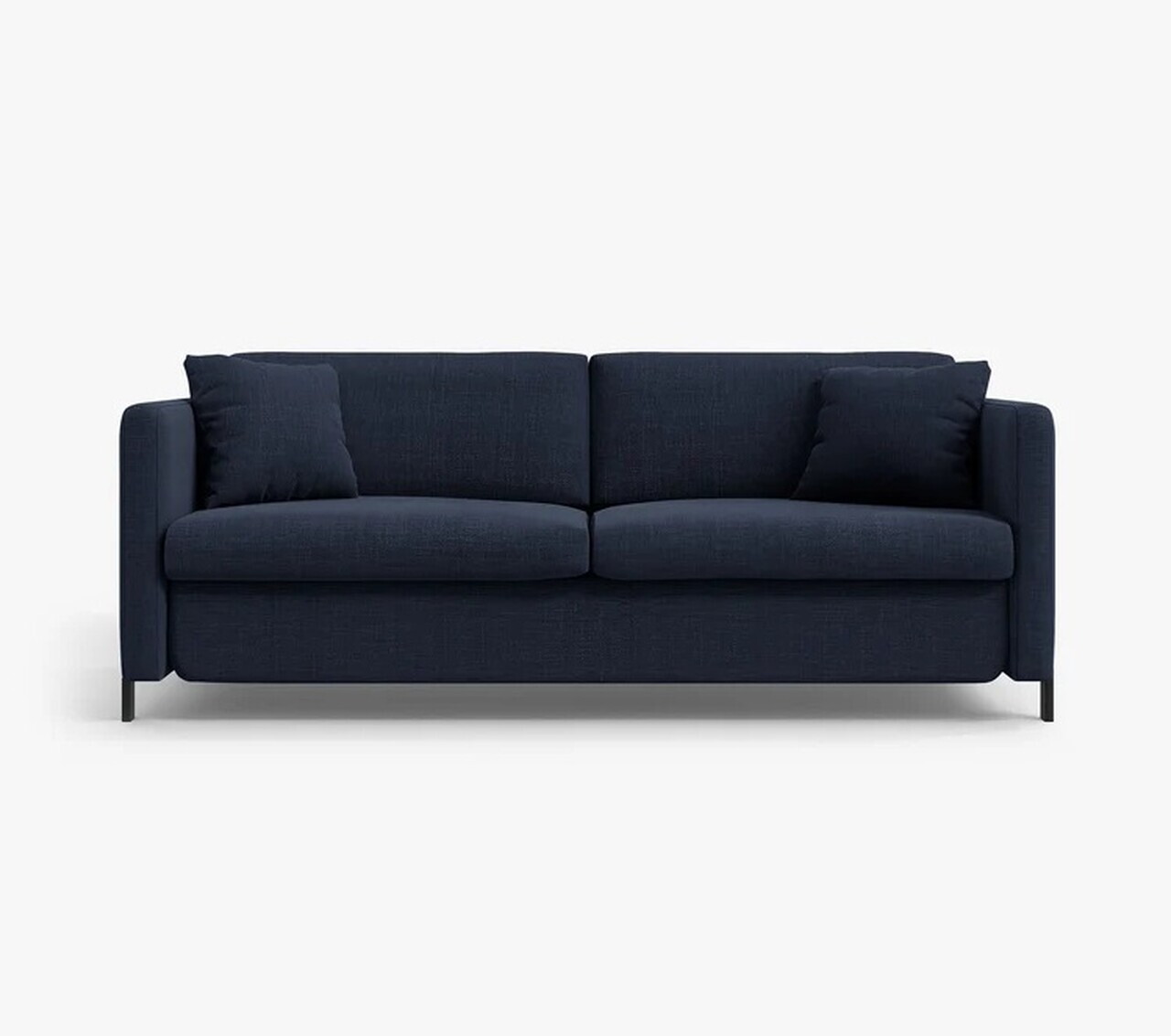 Canapea extensibila 2 locuri, Gloria, Micadoni Home, 186x102x88 cm, tesatura structurata, albastru