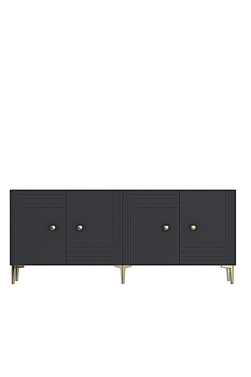Consola, Hanah Home, Lessi 180, 180x75x32 cm, Antracit — imaginea 6