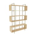 Corp biblioteca, Zena Home, Bruti, 120x180x29.6 cm, PAL, Stejar / Aur