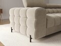 Coltar extensibil dreapta 3 locuri ELTAP, RT-18AU, Felro, 285x181x93 cm, lemn/poliester, bej inchis