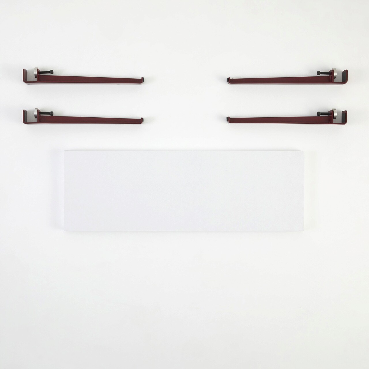 Banca, Logg, Khalkeus , 90x45x30 cm, Alb / Burgundia - 2 | YEO