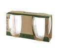 Set 2 cani termorezistente Doble, Ambition, 350 ml, sticla temperata, transparent