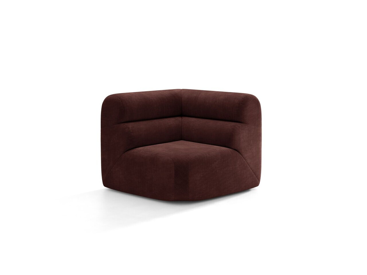Modul coltar, Neo, Micadoni Home, 100x100x83 cm, tesatura Chenille, maro cherrywood