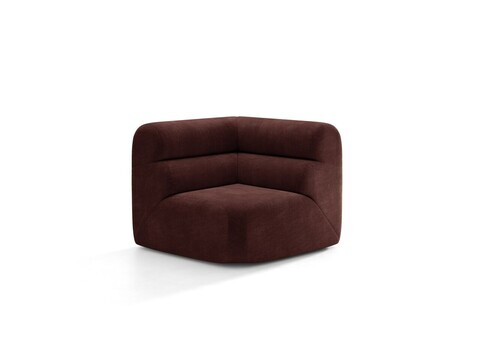 Modul coltar, Neo, Micadoni Home, 100x100x83 cm, tesatura Chenille, maro cherrywood