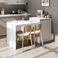 Masa de bucatarie, Hanah Home, 2784, 160x85x60 cm, PAL MELAMINAT, Alb