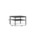 Masuta de cafea ELTAP, Lanzzi, 60x60x40 cm, metal/MDF laminat, negru/auriu
