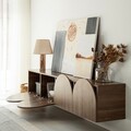 Comoda TV, Neostill, Mesta Walnut, 180x35x35 cm, Cadru: PAL MELAMINAT 100%., Maro