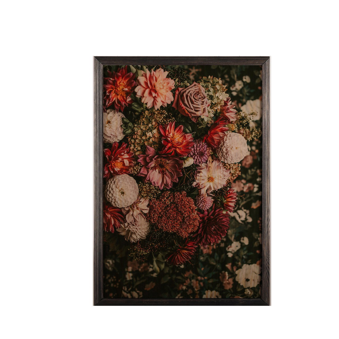 Tablou Decorativ, Flower Mix XL, Lemn, Lemn, Multicolor