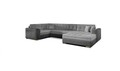 Coltar extensibil dreapta 5 locuri ELTAP, Damario, 338x189x78 cm, lemn/poliester, gri deschis/gri inchis