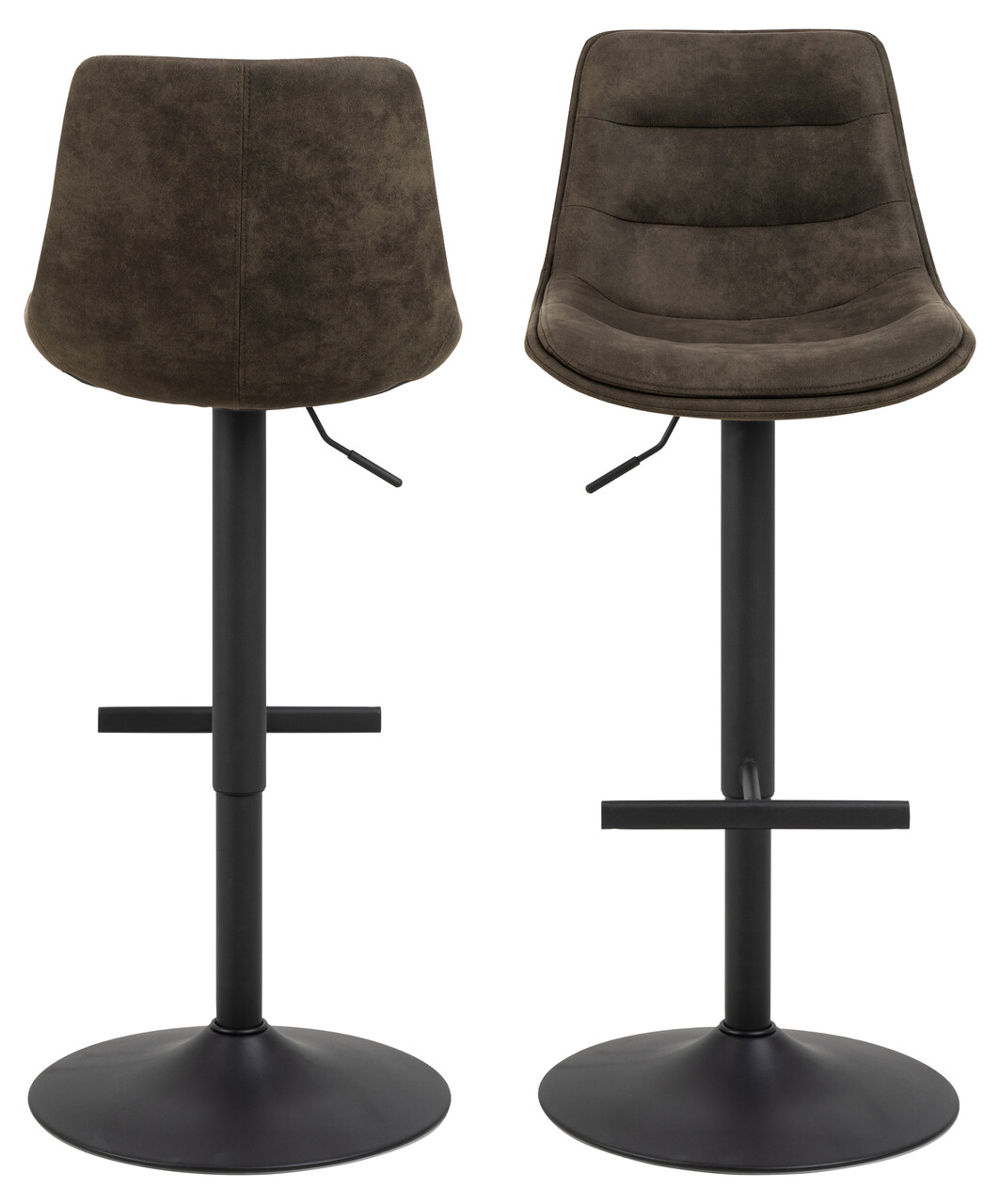 Scaun de bar Adisa, Actona, 47x52.5x95 cm, rotativ, poliester/otel, antracit