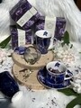 Ceasca cu farfurioara, DUO, Violet Tulips, 240 ml, portelan, multicolor