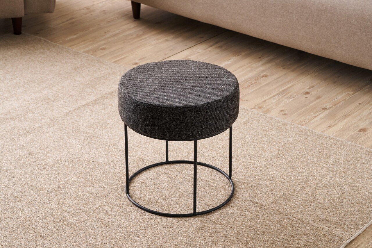 Taburet, Atelier del Sofa, 825BLC5138, Metal, Fumuriu - view 2