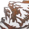 Decoratiune de perete, Mountain, Metal, 70 x 40 cm, Multicolor