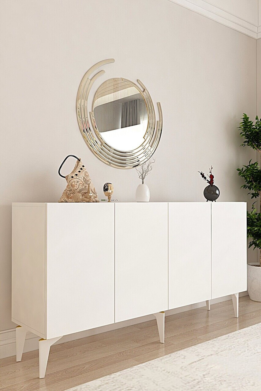 Consola, Hanah Home, Lipa 150, 125x75x32 cm, Alb — imaginea 2