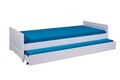 Pat multifunctional pentru o persoana, 90x200 cm, Surf, Inter Link, lemn, alb