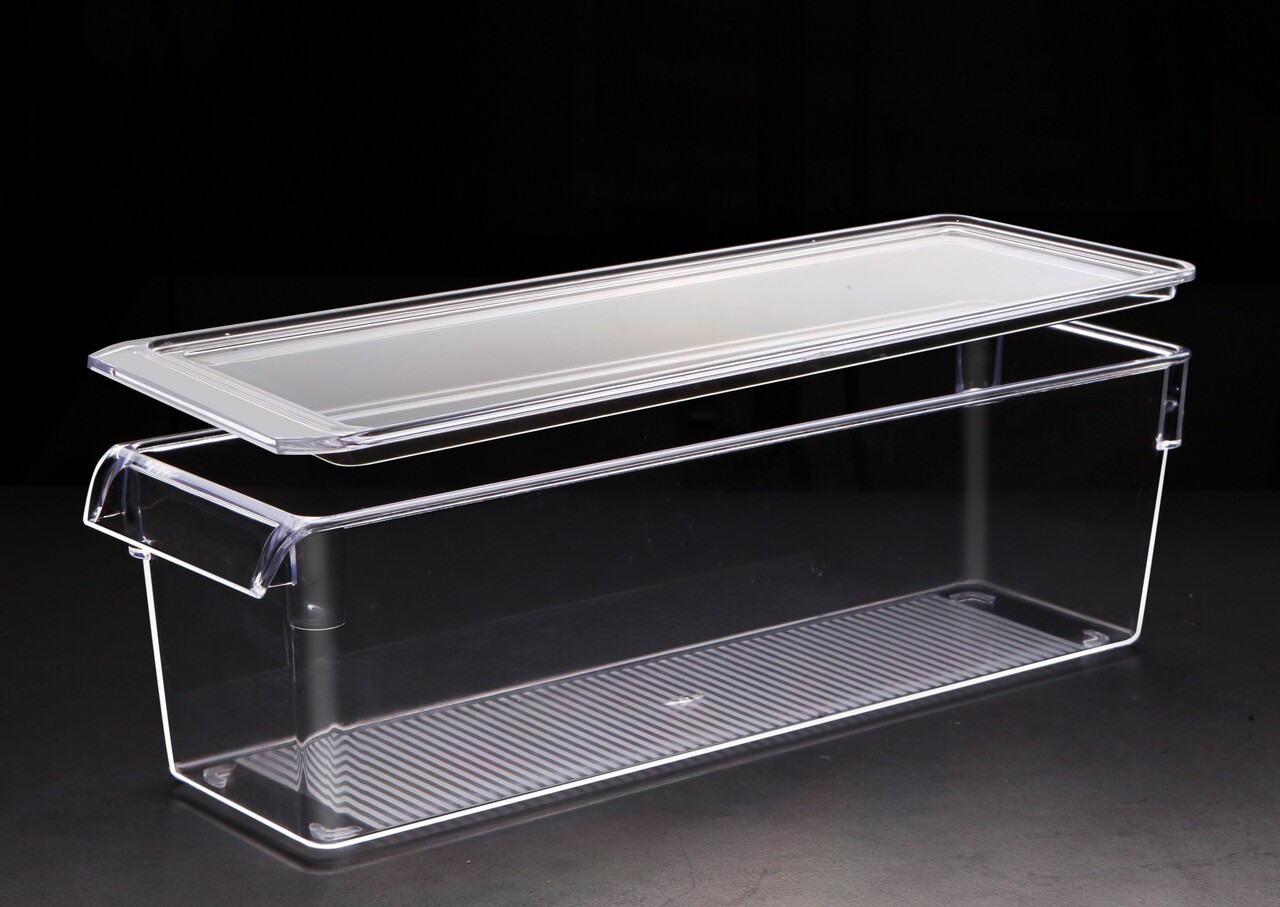Set organizatoare frigider, Hermia, 639OKK1123, Dimensiune medie: 37 x 15 x 10 cm (3 bucăți), Transparent - imagine 4