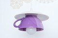Lustra Afternoon tea, Deco Republic, E27, 1x60W, ceramica, lila-mov