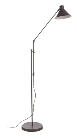 Lampadar essential, bizzotto, 75 x 35 x 195 cm, e14, 1 x 40w, metal, gri