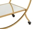 Carucior pentru servire Round, Mauro Ferretti, 70x36.5x78 cm, fier, auriu