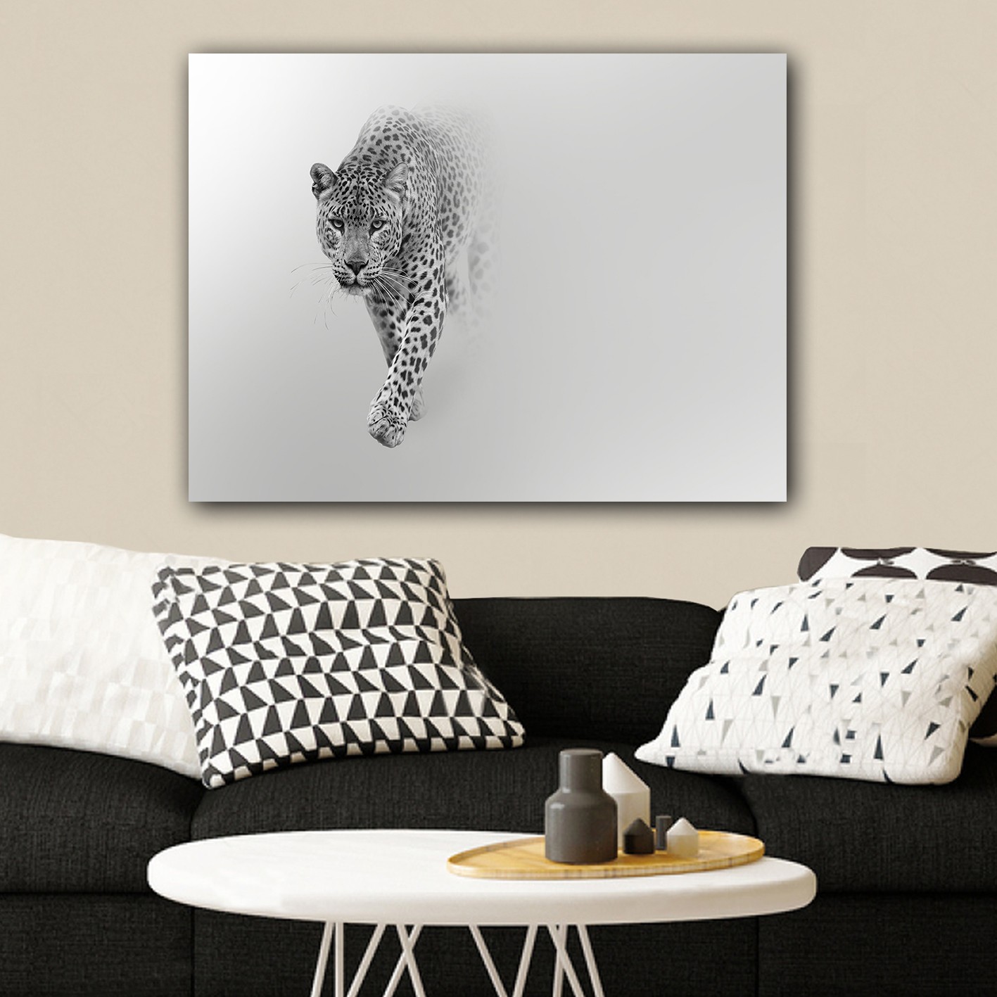 Tablou decorativ, 79208944_70100, Canvas, Rama din lemn (grosime 3 cm), Multicolor