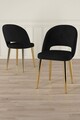 Set scaune 4 piese, Charlotte, Pane, Negru