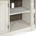 Mobilier living, Havalance, L.314 l.45 H.187, lemn de pin/pal, alb antichizat/grej