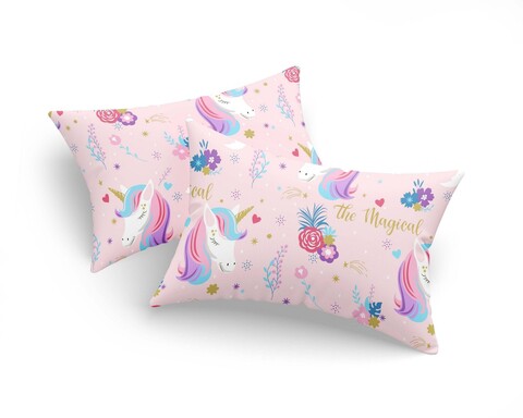 Set 2 fete de perna, Magical - Pink, Eponj Home, 65% bumbac/35% poliester