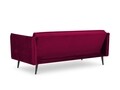 Canapea extensibila, Canna, Mazzini Sofas, 3 locuri, 225x100x85 cm, catifea, rosu vin