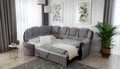 Coltar extensibil stanga 3 locuri ELTAP, L-049, Lord, 243x180x112 cm, lemn/poliester, gri/negru