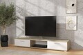 Comoda TV ADRK, Sella, 176x40x28 cm, PAL laminat, alb mat/sonoma