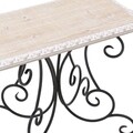 Masa Antique, InArt, 58x38x46 cm, metal/lemn, bej/negru