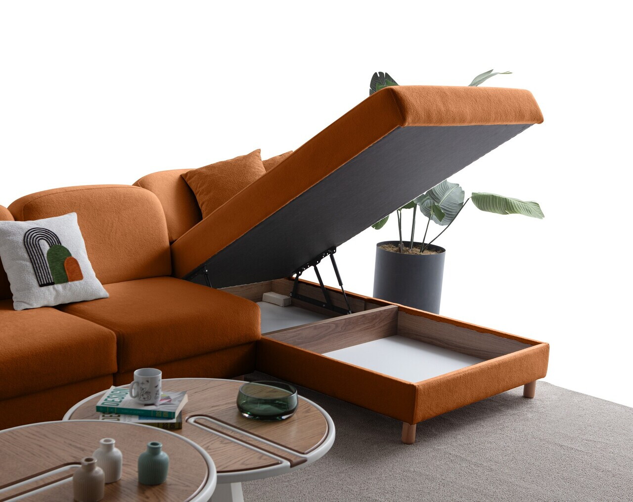 Coltar, Atelier del Sofa, 752EST1424, Portocaliu — imaginea 6
