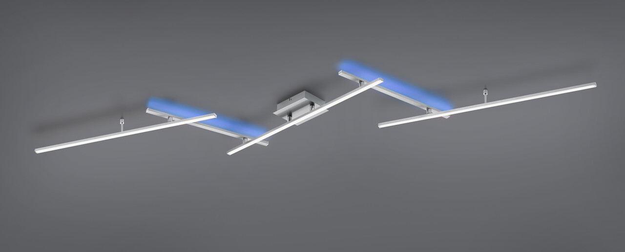 Plafoniera Arvin, TRIO, 245x50x8.5 cm, 22W / 8W, 2x SMD, metal, nichel mat