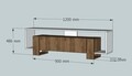 Comoda TV Fever,Woody Fashion, 120x33.2x45.1 cm, alb