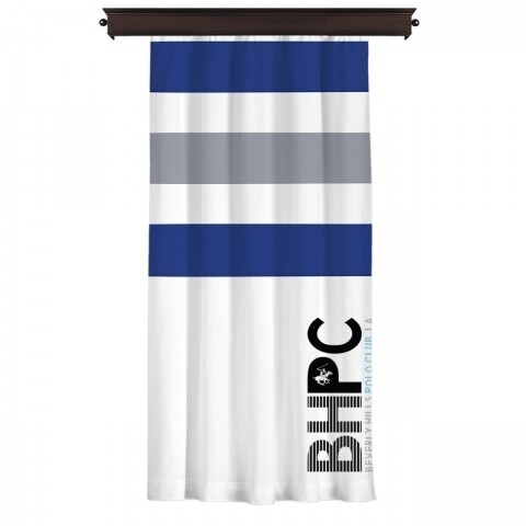 Draperie Beverly Hills Polo Club, 140x260, 100% poliester, Dark Blue/Grey/White