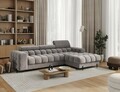 Coltar extensibil dreapta 3 locuri ELTAP, RT-04AU, Felro, 285x181x93 cm, lemn/poliester, gri