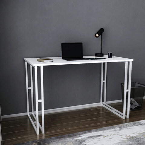 Birou, retricy, kane, 120x60x74.8 cm, pal, alb