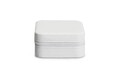 Cutie de bijuterii, White, 10x10x5.5 cm, Piele ecologica, Alb