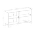 Consola, Tuvalle, Tuval 072, 140x69.2x38 cm, Stejar / Antracit