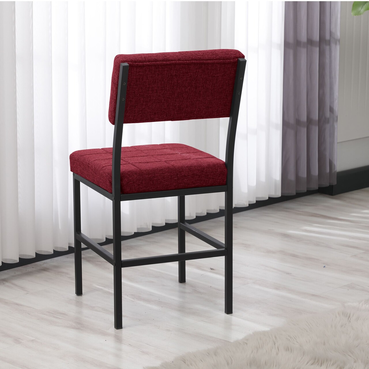 Scaun, Hanah Home, Dubai, 40x82x40 cm, Bordo - view 4